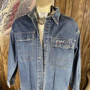 🎁 Paco Denim Vintage Jean Shirt Jacket XL Button Front 100% Cotton